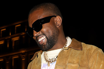 Kanye West is seen leaving a restaurant after his show