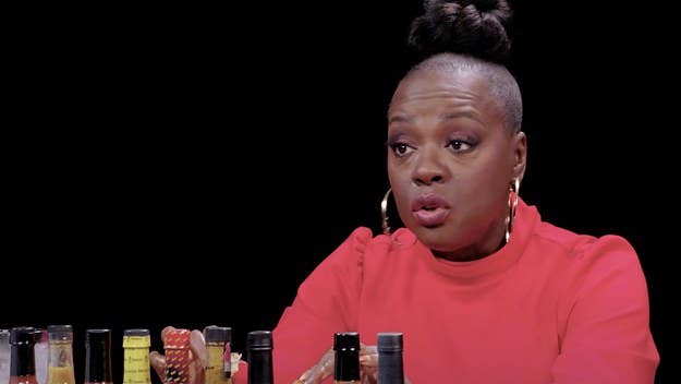 Acclaimed star of stage and screen Viola Davis, whose latest film 'The Woman King' is out now, joins host Sean Evans for a new episode of 'Hot Ones.'