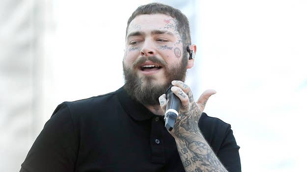 Post Malone rolled his ankle on stage during his performance in Atlanta, weeks after he fell through a trap door during his St. Louis show and bruised his ribs.