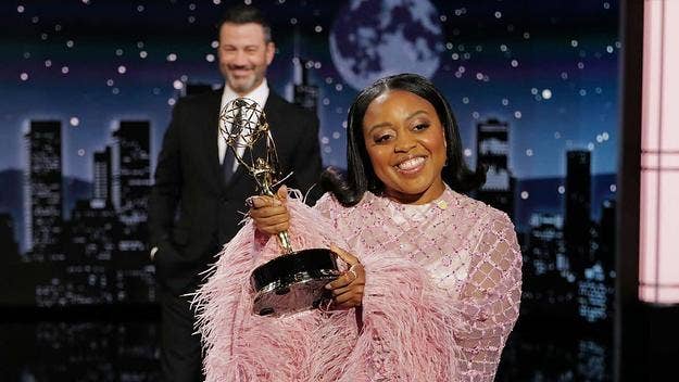 The newly minted Emmy winner gave the late night host a taste of his own medicine by interrupting his opening monologue to finish her acceptance speech.