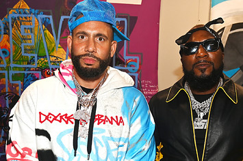 Jeezy and DJ Drama photographed at their concert