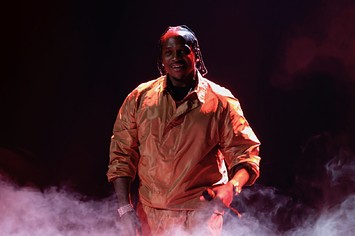 Pusha T onstage during the BET Hip Hop Awards 2022