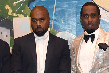 Ye and Diddy are pictured together at an event
