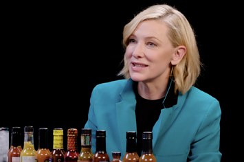 Cate Blanchett Pretends No One's Watching While Eating Spicy Wings Hot Ones