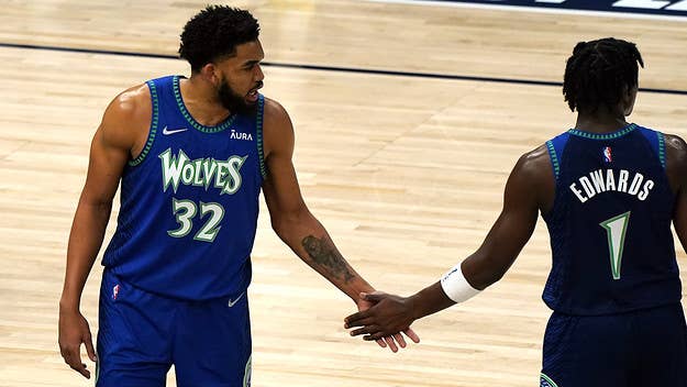 After losing at home to the Spurs on Monday, Karl-Anthony Towns criticized Anthony Edwards' diet, saying he wants to help the young guard take care of his body