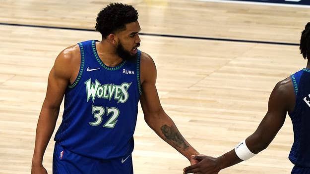 After losing at home to the Spurs on Monday, Karl-Anthony Towns criticized Anthony Edwards' diet, saying he wants to help the young guard take care of his body