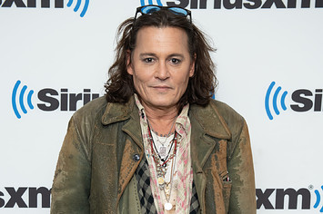 Johnny Depp is pictured at SiriusXM studios