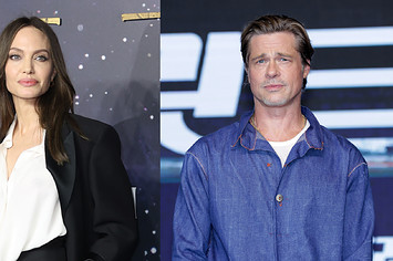 Angelina Jolie at the Eternals UK premiere, and Brad Pitt at the Bulle Train South Korean premiere