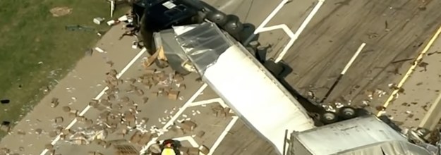 Semi Truck Carrying Sex Toys Spills Out Onto Oklahoma Highway