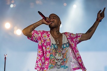 Rapper Kid Cudi performs onstage during day one of Rolling Loud Miami