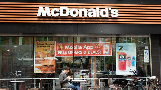 A man was arrested in New York City this weekend after he went on an axe-swinging rampage inside a McDonald’s in Manhattan's Lower East Side.