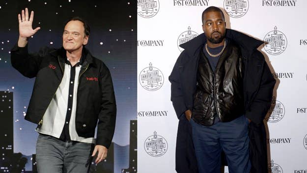 Quentin Tarantino's book tour found its way to 'Jimmy Kimmel Live,' where the writer/director was tasked with addressing a recent claim from Ye.
