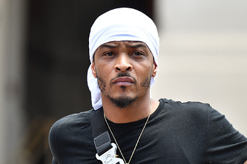 T.I. attends the Justice For Kendrick Johnson Rally at the Georgia State Capitol.