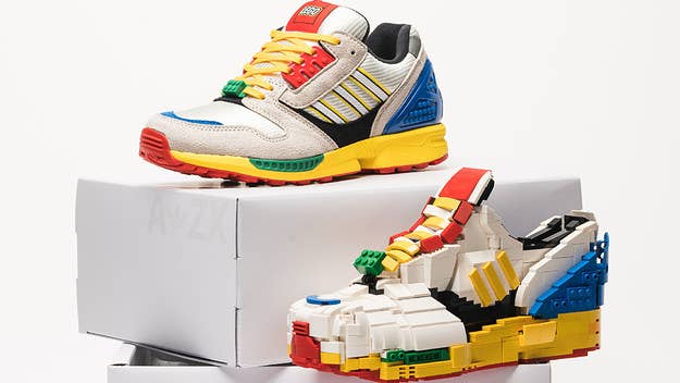 We've teamed up with Overkill and 43einhalb to give away a pair of the Lego x Adidas ZX 8000 sneakers. Find out how to enter.