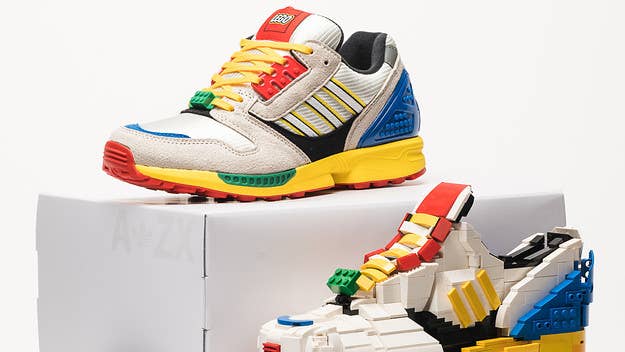 We've teamed up with Overkill and 43einhalb to give away a pair of the Lego x Adidas ZX 8000 sneakers. Find out how to enter.