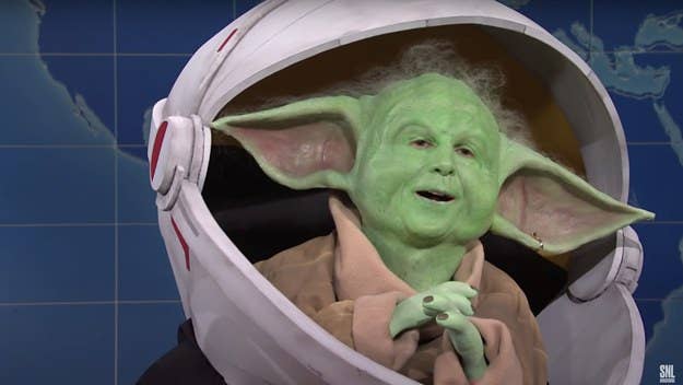 Baby Yoda returned to 'Saturday Night Live,' where he dissed Baby Groot, telling the 'Guardians of the Galaxy' character to keep Yoda's name out of his mouth.