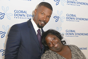 Jamie Foxx with sister DeOndra Dixon at the Global Down Syndrome Foundation.