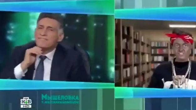 A TV station in Russia, NTV channel, stirred up controversy by running a racist skit with an actress donning blackface to make fun of Barack Obama.