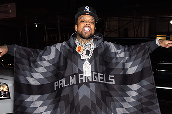 Rapper Westside Gunn is seen arriving to the Palm Angels Fashion Show