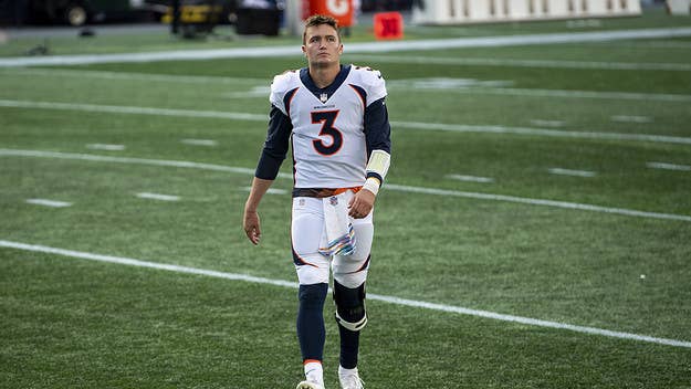 Drew Lock has come under fire for reportedly violating the NFL's mask-wearing protocols, leading the league to bench all of Denver's quarterbacks.