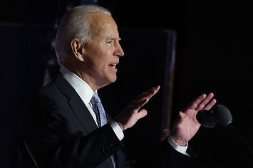 Joe Biden addresses nation after election win.