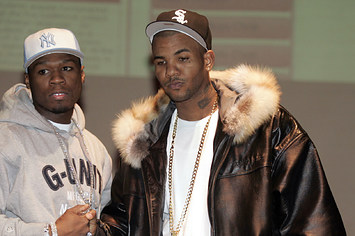 50 Cent and The Game during 50 Cent and The Game Press Conference