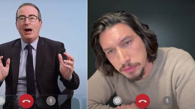 John Oliver has spent much of the year tossing out very public demands for Adam Driver to, among many other things, "demolish" him in some form.