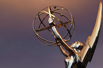 Emmy Statue in front of the Television Academy during the 68th Los Angeles Emmy Awards.