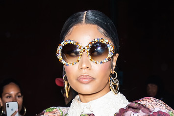 Nicki Minaj is seen leaving the Marc Jacobs Fall 2020 runway show