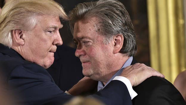 Bannon, of course, is known for stoking white nationalists via Breitbart. He is also the former chief strategist and senior counselor to Trump.