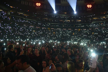 The crowd reacts during Z100's Jingle Ball 2016 at Madison Square Garden