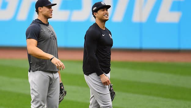 A Tampa Bay Rays broadcaster suggested that Aaron Judge and Giancarlo Stanton should be injured during Game 1 of the American League Division Series.