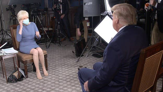 The infamous interview, which aired on Sunday via CBS, saw Trump cutting the discussion short after complaining about so-called "tough questions." 