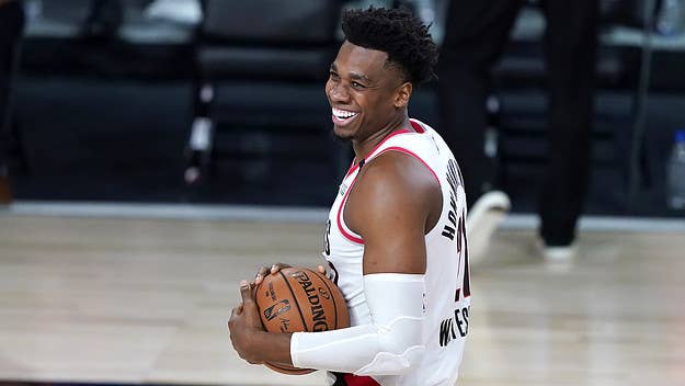 Blazers center Hassan Whiteside is claiming that the tweet about him "moving to Hawaii" to get out of the United States if Trump wins another term is fake.