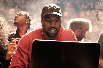 Kanye West performs during Kanye West Yeezy Season 3
