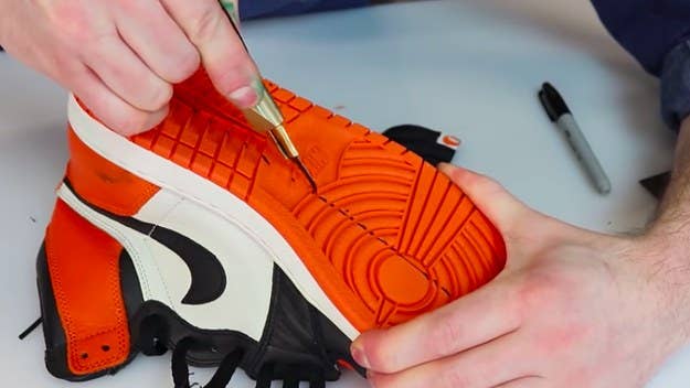 Meet the YouTuber who's cutting up expensive sneakers like the 'Shattered Backboard' Jordan 1s and explaining what makes them high quality or not.
