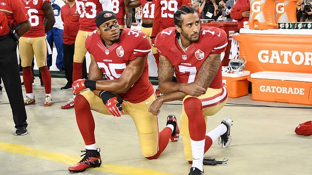 Colin Kaepernick blasted the NFL on Twitter for their social justice "propaganda" and actively blackballing his former 49ers teammate Eric Reid.