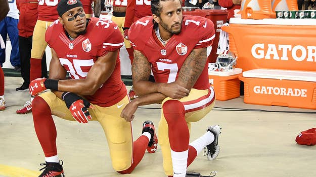 Colin Kaepernick blasted the NFL on Twitter for their social justice "propaganda" and actively blackballing his former 49ers teammate Eric Reid.