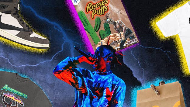 A timeline of Travis Scott's most epic collaborations, including Been Trill, Bape, New Era, Nike, and his latest partnership with McDonald's.