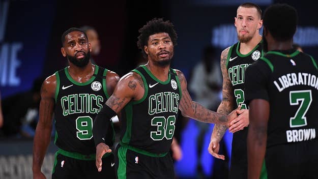 Marcus Smart was not happy after his team lost to the Miami Heat on Thursday night and was heard yelling and screaming, ESPN's Malika Andrews reported.