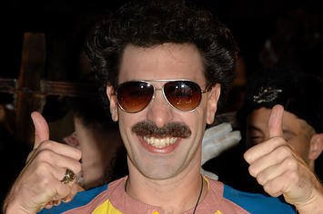 Sacha Baron Cohen as 'Borat' on the red carpet.