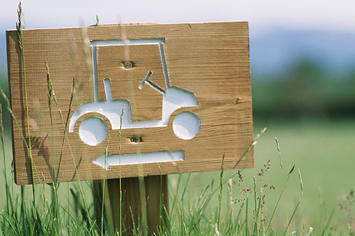 Golf cart sign.