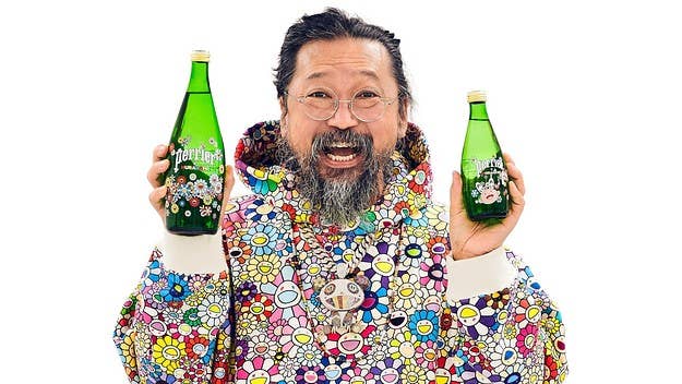 The famed Japanese artist put his spin on the brand's recognizable bottle, adding his signature smiling flowers as well as his Kaikai and Kiki characters.