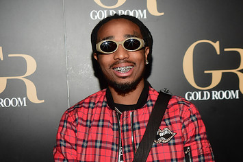 Rapper Quavo of Migos attends Hawks vs Nets After Party