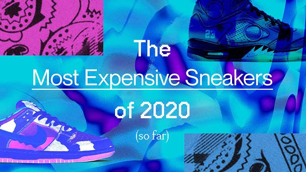 From the Ben & Jerry's x Nike SB Dunk Low 'Chunky Dunky' to the Off-White x Air Jordan V, these are the most expensive and valuable sneakers of 2020 (so far).