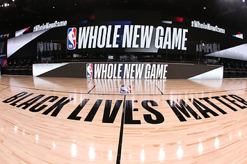 A general overall interior view of the court as part of the NBA Restart