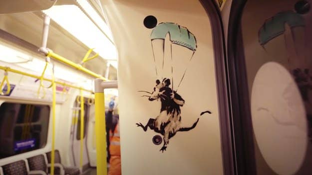 Banksy's latest piece includes a nod to Chumbawamba lyrics and is designed to encourage the wearing of masks amid the COVID-19 pandemic.