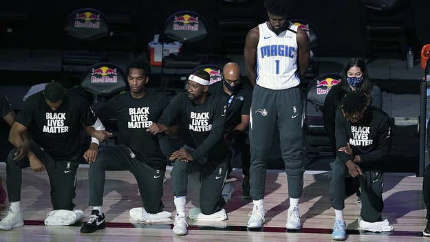 During Friday's game between the Orlando Magic and Brooklyn Nets, Jonathan Isaac decided not to kneel or wear a Black Lives Matter shirt alongside his team. 
