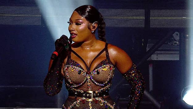 Megan Thee Stallion returned to the stage for her "first day back" at a virtual show this weekend. Here's our review.