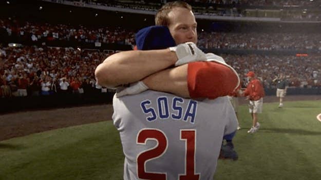 ESPN unveiled the first-look trailer for 'Long Gone Summer,' the story of the summer of 1998 when Mark McGwire and Sammy Sosa went after the home run record.